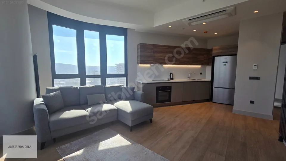 Evora İzmir'de 20. katta eşyalı 1+1 kiralık daire, fotoğraf 9
