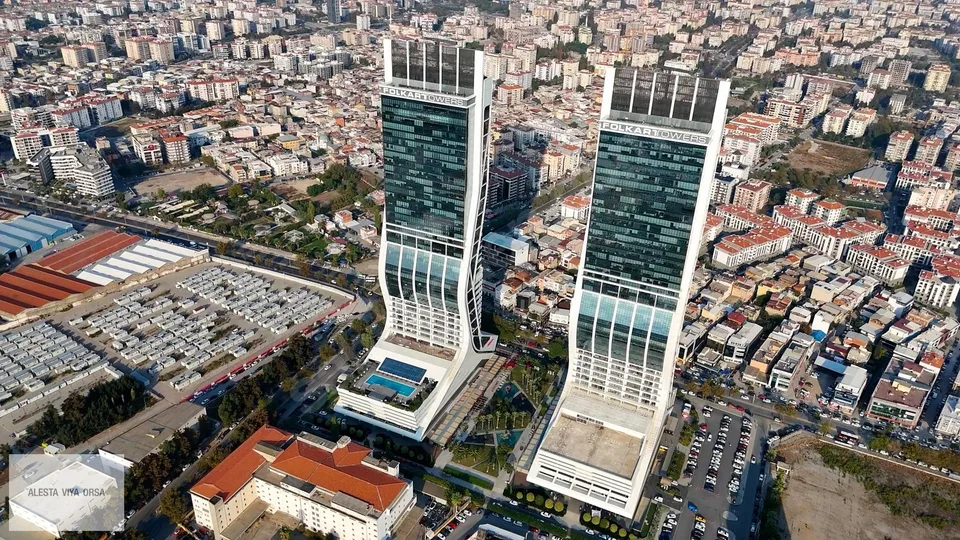 Folkart Towers A Kule'de 30. katta deniz manzaralı ofis, fotoğraf 2