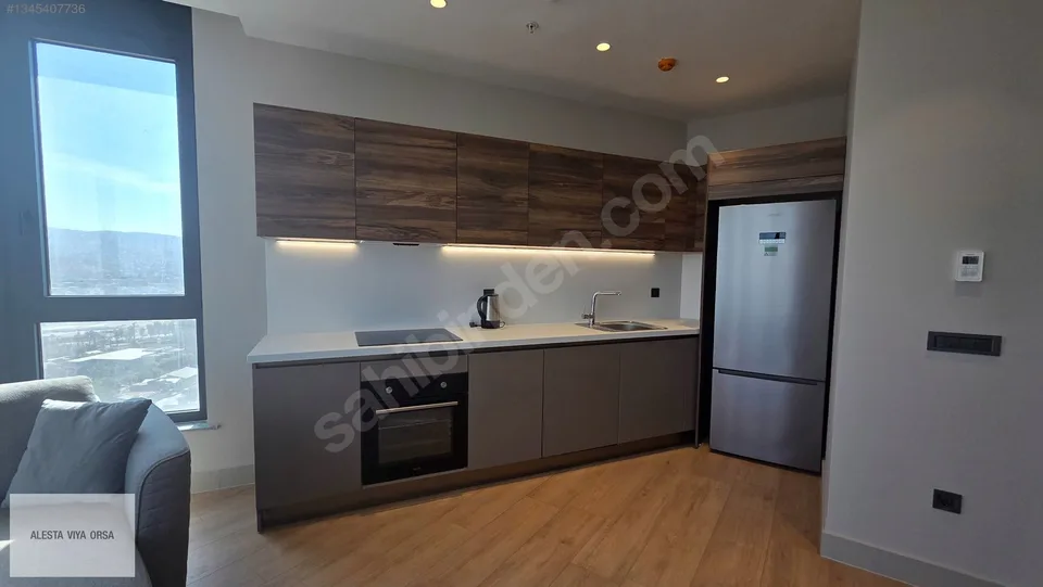 Evora İzmir'de 20. katta eşyalı 1+1 kiralık daire, fotoğraf 8