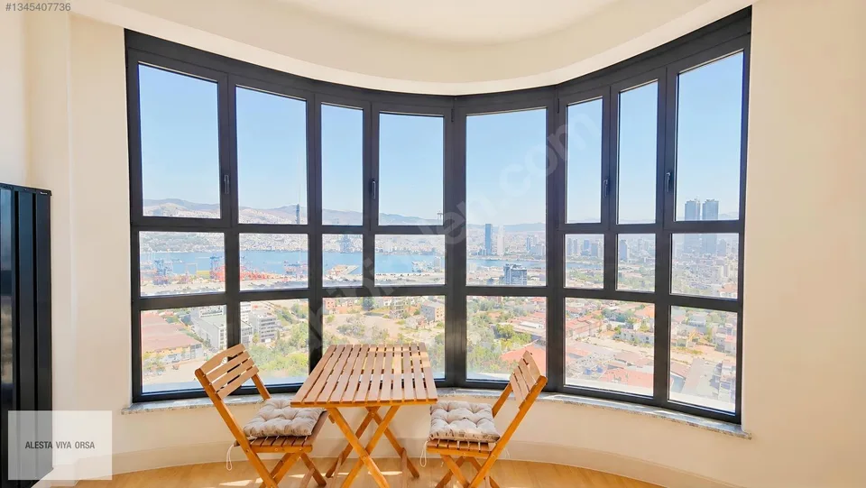 Evora İzmir'de 20. katta eşyalı 1+1 kiralık daire, fotoğraf 2